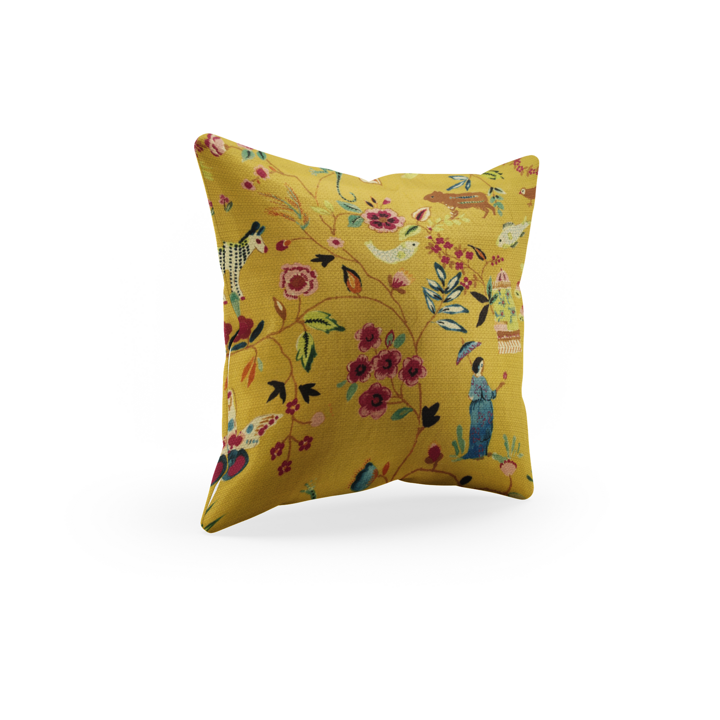 Edinburgh Weavers Shangri-La Mustard 18"/ 45cm Cushion Cover