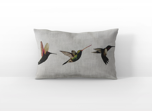 Harlequin Amazilia Hummingbirds 12" x 20" Cushion Cover