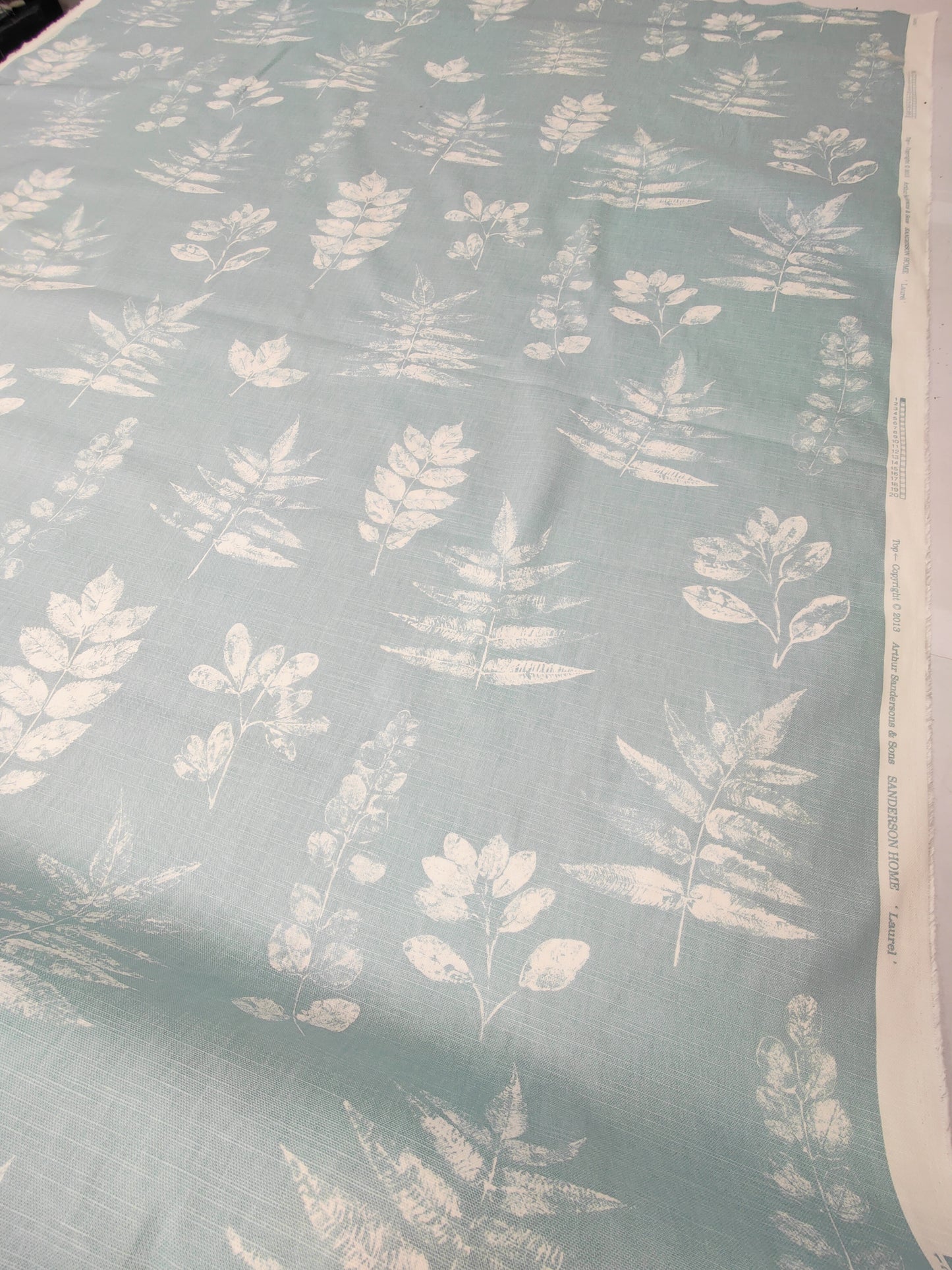 Sanderson Laurel Eggshell Curtain Upholstery Fabric Per Metre