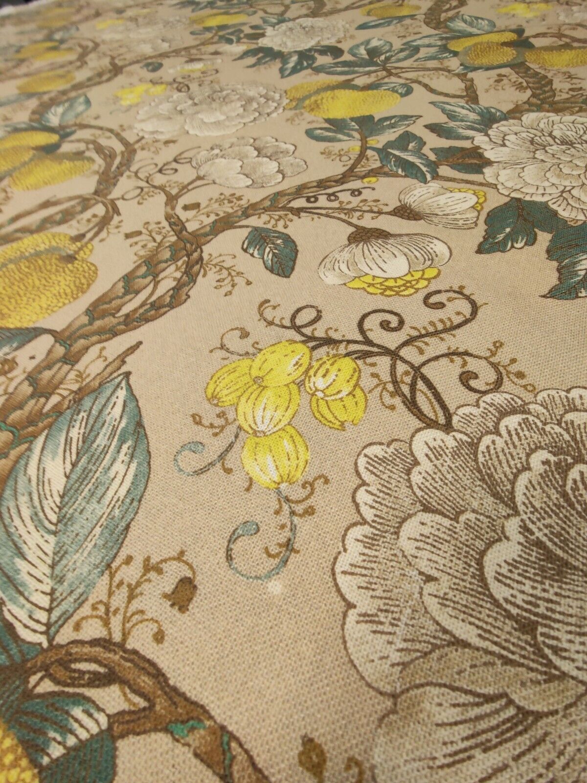 Edinburgh Weavers Morris Lemon Curtain Fabric By The Metre