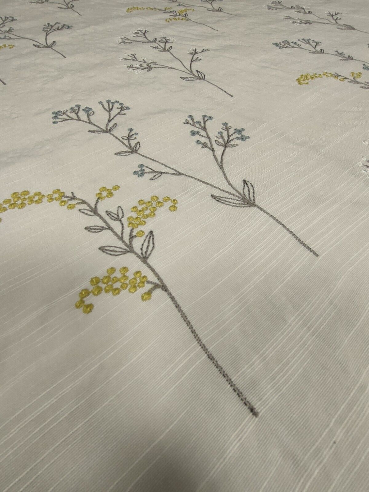 Ashley Wilde Posy Apple Embroidered Curtain Fabric By The Metre