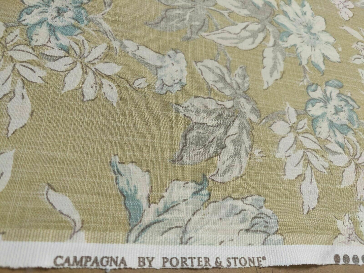 Porter & Stone Campagne Ochre Curtain Upholstery Fabric 1.2 Metres