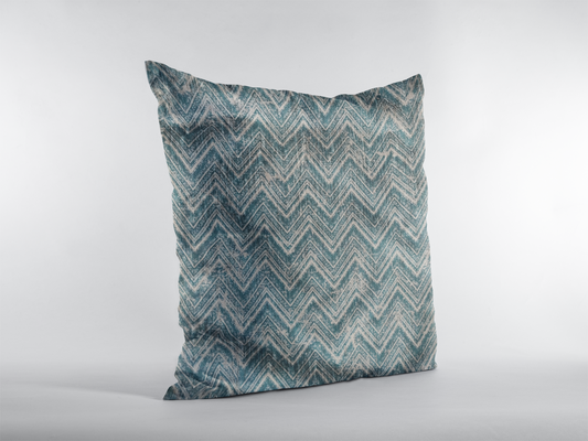 Art Of The Loom Design 2 Aqua Piped 18" / 45cm Cushion Cover