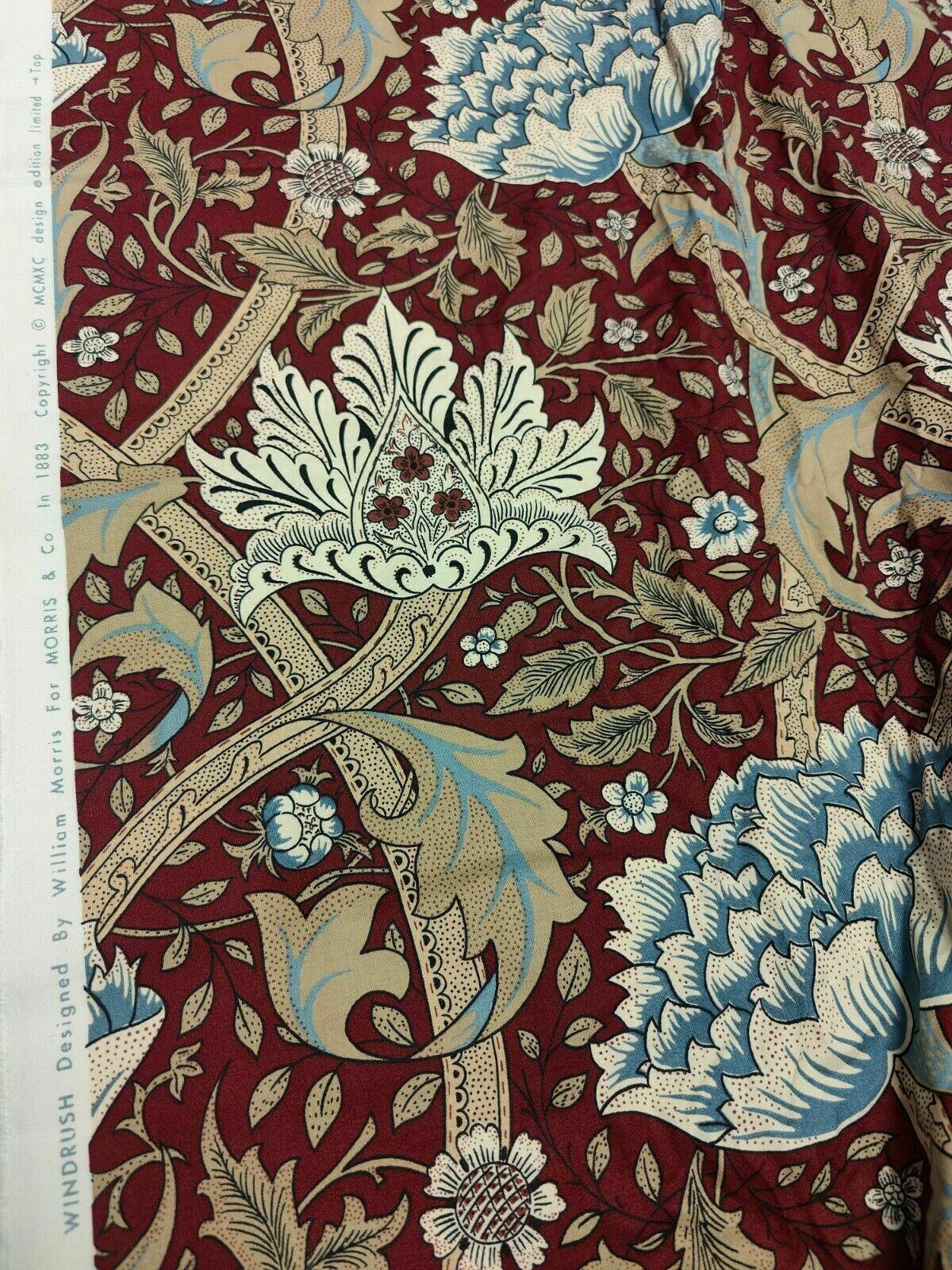 William Morris Windrush Limited Edition Curtain Fabric By The Metre